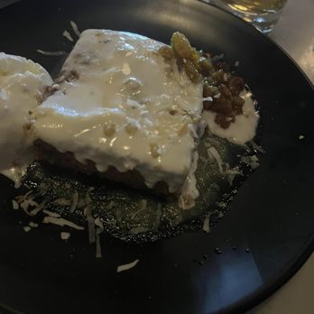 Kai Lounge - Sushi Bar & Kitchen - Carrot Pineapple cake.  Good, but I preferred the Yuzu Key Lime Pie. (we had three desserts LOL) - Japanese Near Me - Huntington Beach, California