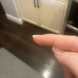 This is one of the places where you can see my natural nail and no dip- it's hard to see because of The light color