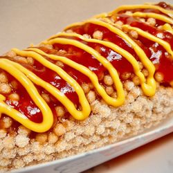 Two Hands Seoul Fresh Corn Dogs - A firework of crunchy, sweet, savory, zesty