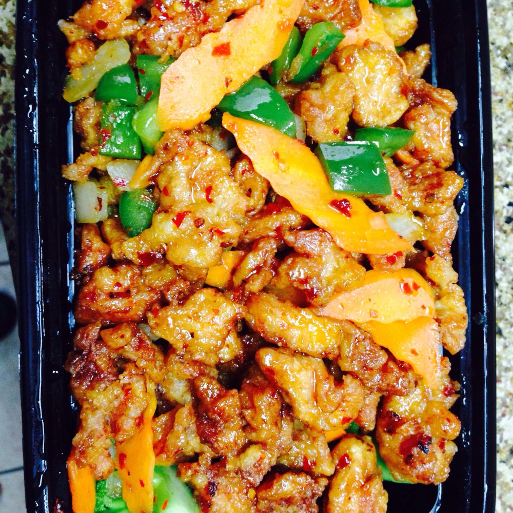 Wok & Roll - Spicy Crispy Chicken...YUMMY!!!! - Chinese Near Me - Mansfield, Texas