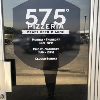 575 Pizzeria - Looks like you're SOL on Sunday. - Pizza Near Me - Amarillo, Texas