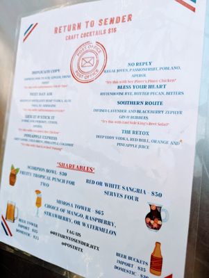 Menu photo 1 Return to Sender Houston, TX Menu photo 1 Return to Sender Houston, TX