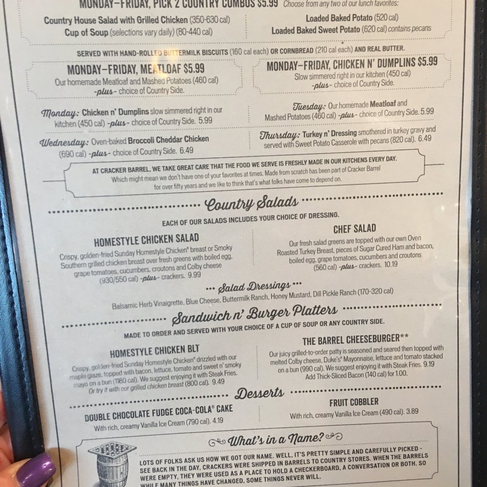 Cracker Barrel - Breakfast & Brunch Near Me - Fishkill, New York Cracker Barrel - Breakfast & Brunch Near Me - Fishkill, New York
