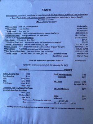 Menu photo 3 Oasis Cafe and Hotel Juntura, OR Menu photo 3 Oasis Cafe and Hotel Juntura, OR