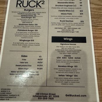 The Ruck ² - Menu offerings. - Chicken Wings Near Me - Schenectady, New York The Ruck ² - Menu offerings. - Chicken Wings Near Me - Schenectady, New York