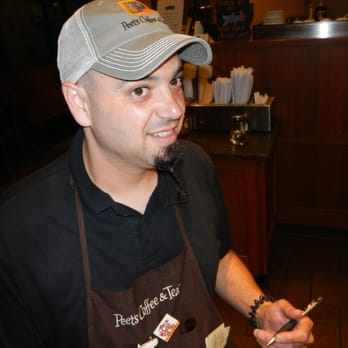Peet's Coffee - Wonder cap. A one-off batch, made by a client & gifted to cafe baristas. Here's Cary modeling... friendly spirit at this Peet's - Coffee & Tea Near Me - Tarzana, California Peet's Coffee - Wonder cap. A one-off batch, made by a client & gifted to cafe baristas. Here's Cary modeling... friendly spirit at this Peet's - Coffee & Tea Near Me - Tarzana, California