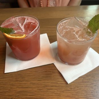 Earls Kitchen + Bar - On the left guava margarita on the Wright guava crush both were delicious - New American Near Me - Fort Lauderdale, Florida