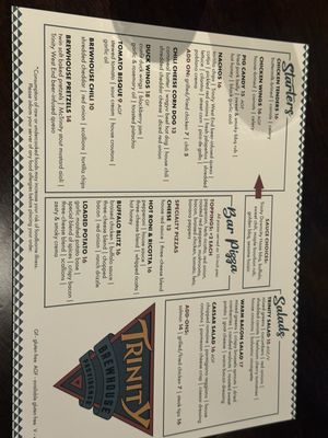 Menu photo 3 Trinity Brewhouse Providence, RI
