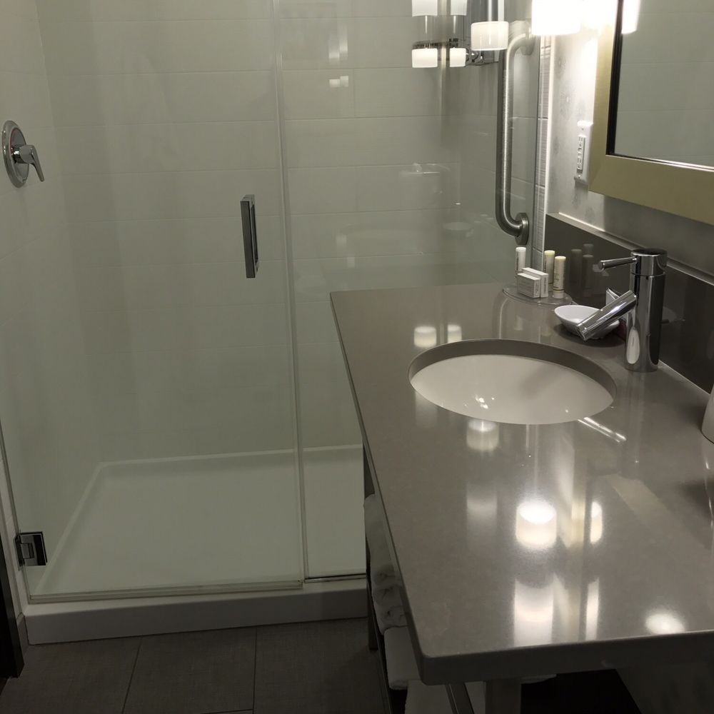 SpringHill Suites by Marriott Denver Downtown - Bathroom is spacious. - Hotels Near Me - Denver, Colorado