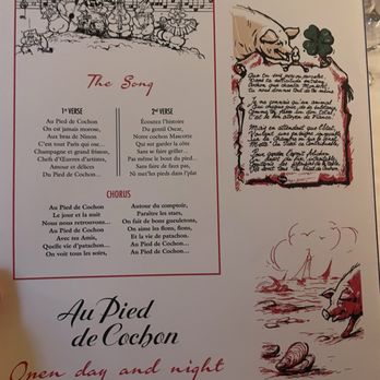 Au Pied de Cochon - Menu - Seafood Near Me - Paris, 75 Au Pied de Cochon - Menu - Seafood Near Me - Paris, 75