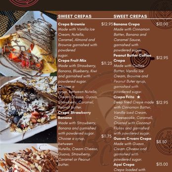 Borin Crepa - Menu as of 7-4-24 - Creperies Near Me - Fajardo, Puerto Rico