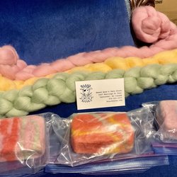 Baaad Anna's - Wool roving and felted soaps.