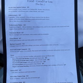 The Doctor’s Office - Menu - Seafood Near Me - Holmes Beach, Florida