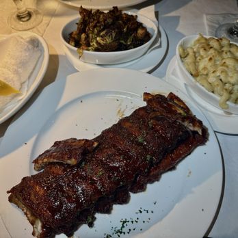 Epic Chophouse - baby back ribs, white cheddar mac & cheese and maple brussel sprouts *ribs come with a hot towel and lemon wedge* - Steakhouses Near Me - Raleigh, North Carolina Epic Chophouse - baby back ribs, white cheddar mac & cheese and maple brussel sprouts *ribs come with a hot towel and lemon wedge* - Steakhouses Near Me - Raleigh, North Carolina