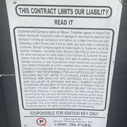 Quality Parking Service - Quality Parking Service Inc. Liability Contract
