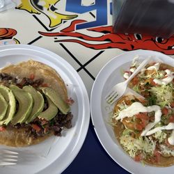 Carne Asadas and Shrimp Tacos