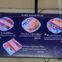 Kabul Kabab House - Menu