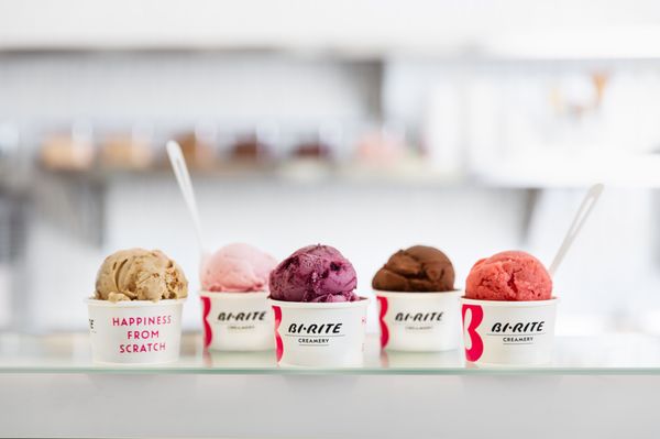 Photo of Bi-Rite Creamery - San Francisco, CA, US. Vegan flavors made with oatmilk or coconut milk (except seasonal fruit sorbet)