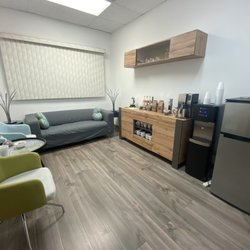 Cellular Music Therapy - Waiting room with complimentary coffee and snacks.