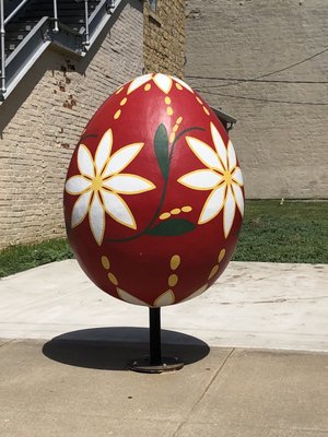 Worlds Largest Hand Painted Czech Egg by null