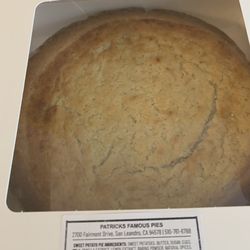 Patricks Famous Pies - White sweet potato pie from Patrick's famous pie.