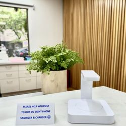 Hudson and Ho Orthodontics - There are several phone charging stations that sanitize at the same time! Very beneficial for reducing the risk of spreading germs!