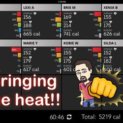 Red Zone Kickboxing - RedZoners doing group heart rate performance monitoring!