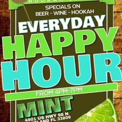 MINT Hookah Lounge - Happy Hour Everyday From 4PM to 7PM On All Hookahs, Beer & Wine!!!!
