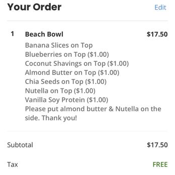 Rush Bowls - Ordered - Juice Bars & Smoothies Near Me - Visalia, California