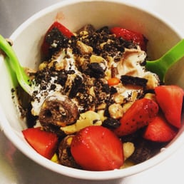 a bowl of fruit and yogurt a bowl of fruit and yogurt