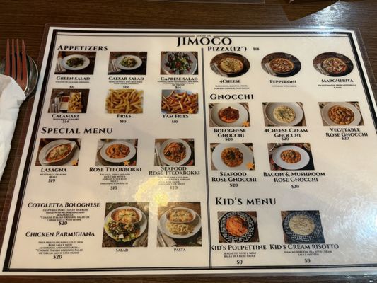 Menu photo 1 Jimoco Cafe & Pasta Coquitlam, BC Menu photo 1 Jimoco Cafe & Pasta Coquitlam, BC