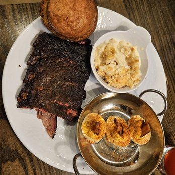 Salt + Smoke - Bbq and cold machine and cheese. I had tons endnote back 2 times and it was still cold. . Deviled eggs had no flavor. - Bars Near Me - Saint Louis, Missouri