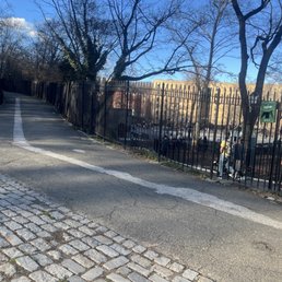You can go into the kitty park or continue up the ramp to walk the rest way. You can go into the kitty park or continue up the ramp to walk the rest way.
