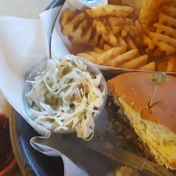 Redamak's - Great Cole SD law and waffle fries but she disappointing dry, overcooked burger. - Burgers Near Me - New Buffalo, Michigan