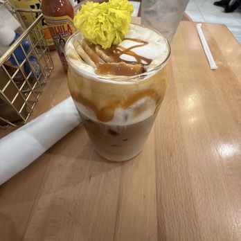 Egg Posh - Banana Foster Iced Latte - Breakfast & Brunch Near Me - Frisco, Texas Egg Posh - Banana Foster Iced Latte - Breakfast & Brunch Near Me - Frisco, Texas