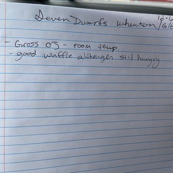 Seven Dwarfs Family Restaurant - Self explanatory - Breakfast & Brunch Near Me - Wheaton, Illinois