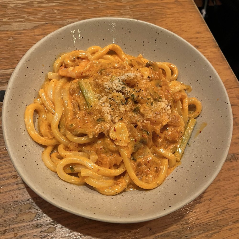 Izakaya MEW - Kimchi Cream Udon - Tapas Bars Near Me - New York, New York Izakaya MEW - Kimchi Cream Udon - Tapas Bars Near Me - New York, New York