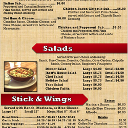 Jhett's Pizza - Jhetts Menu!