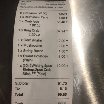 Ocean Hunter - They charge for a pan - Seafood Near Me - Queens, New York