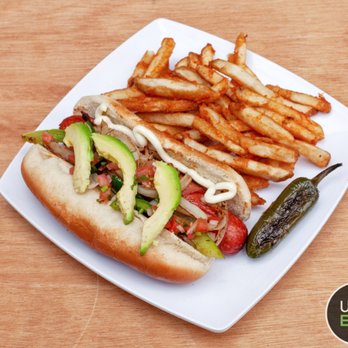Los Compayitos - Bacon hot dog combo with fries and avocado ummmmmmm - Mexican Near Me - Los Angeles, California