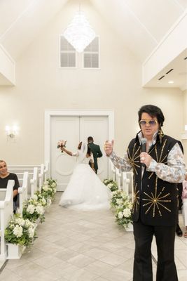 Photo of Bliss Wedding Chapel - Las Vegas, NV, US. Elvis singing to us love it