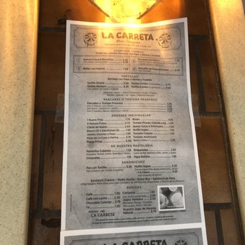 La Carreta - Menu - Cuban Near Me - Miami, Florida