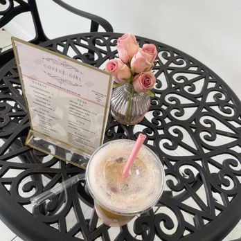 Coffee Girl - a drink and menu on a table - Coffee & Tea Near Me - Hilo, Hawaii