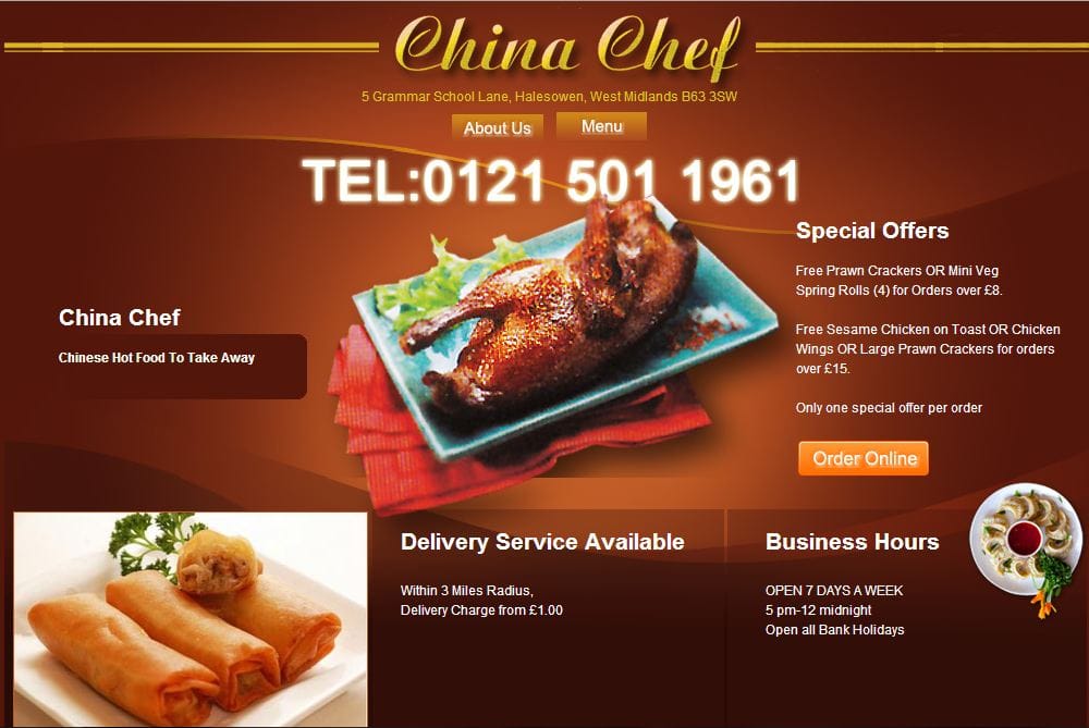 CHINA CHEF 5 Grammar School Lane, Halesowen, West Midlands, United