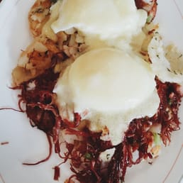 Homemade Corn beef Hash w/ Eggs Benny. Homemade Corn beef Hash w/ Eggs Benny.
