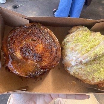 Wayfarer Bread & Pastry - Kouign Amann and pistachio strawberry croissant - Bakeries Near Me - San Diego, California Wayfarer Bread & Pastry - Kouign Amann and pistachio strawberry croissant - Bakeries Near Me - San Diego, California