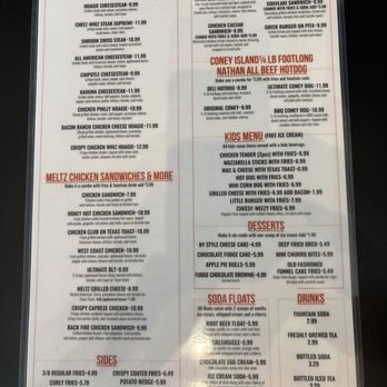 Meltz Grill - Menu - back side - Salad Near Me - Park Row, Texas