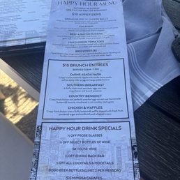Happy hour menu Happy hour menu