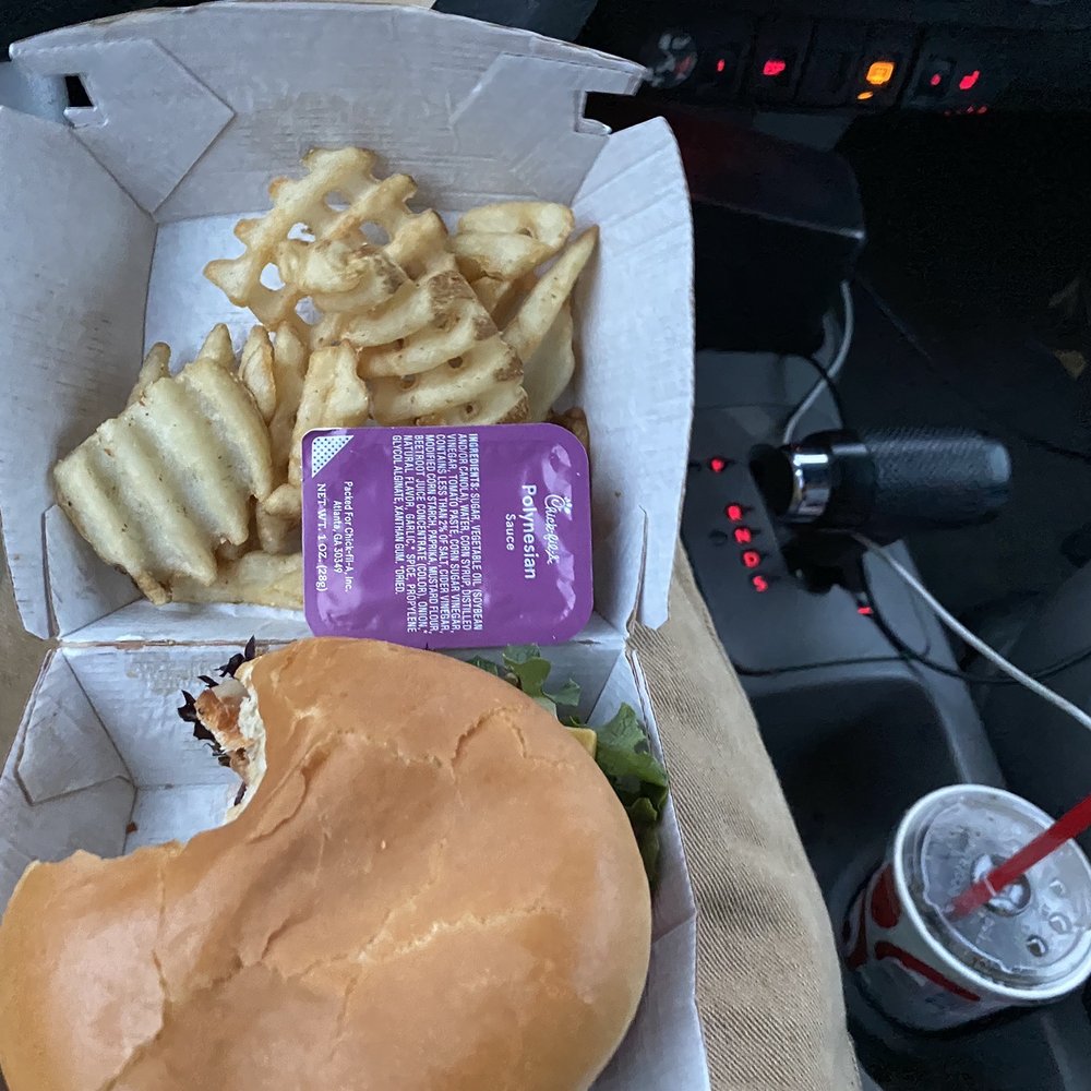Chick-fil-A - Spicy Chicken Sandwich with crisscut fries and Polynesian sauce - Fast Food Near Me - Pleasanton, California