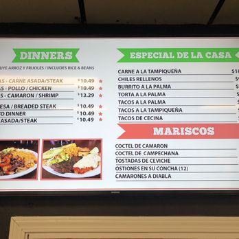 Casa blanca Restaurant - Center menu - Mexican Near Me - Joliet, Illinois